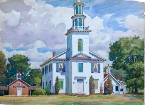 Olson - Watercolor - Provincetown Church