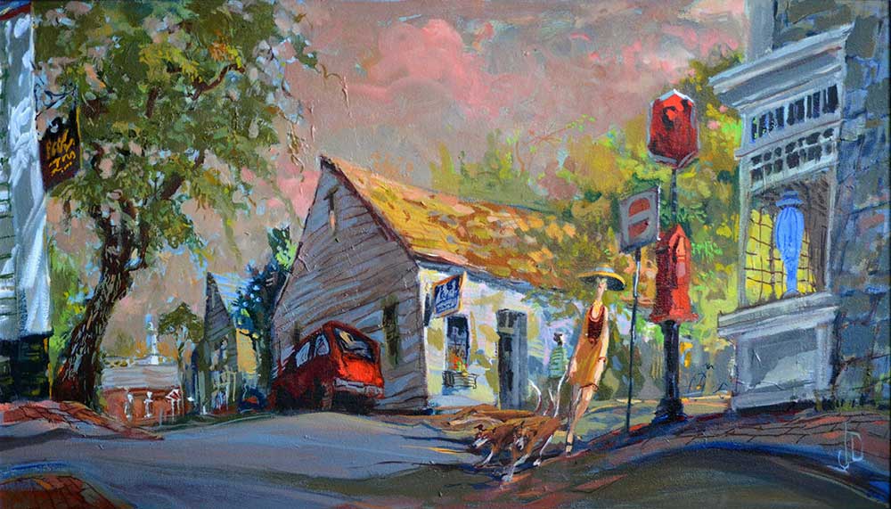 John Delaney - Oil Painting - India Street